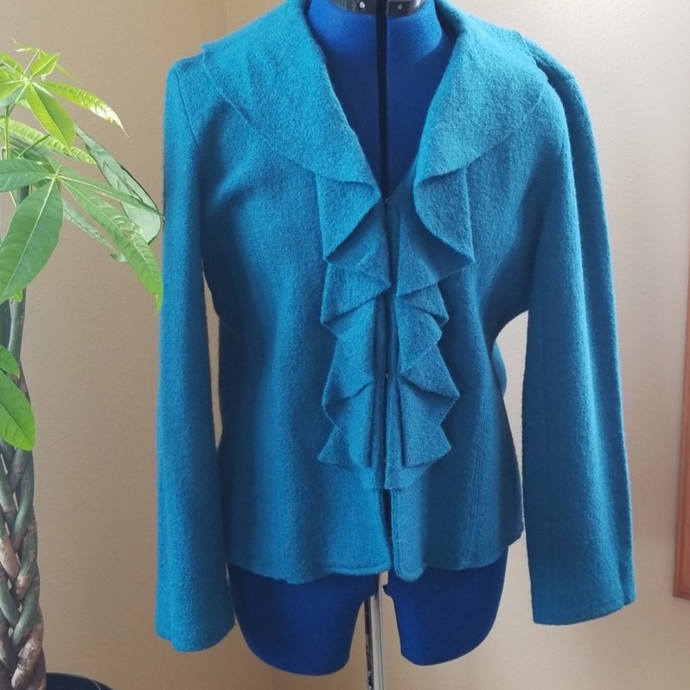 3 for $20 Sale--Wool Teal Blazer sz Large